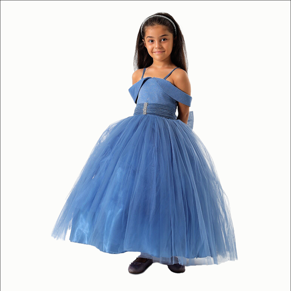 Blue Girl's Ballgown Dress
