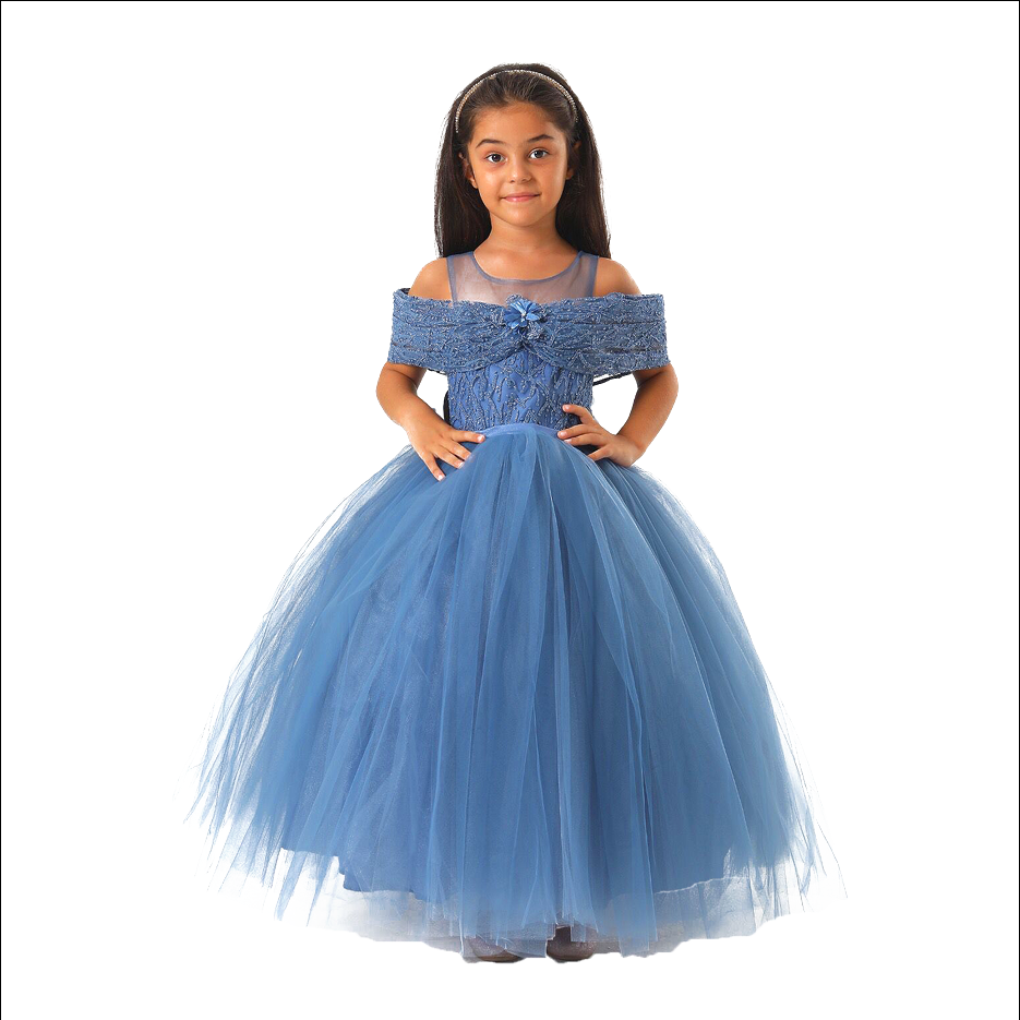 Blue Girl's Ballgown Dress