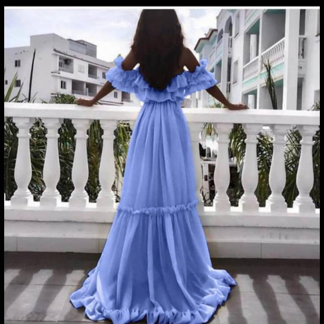 Asprin fashion blue long dress