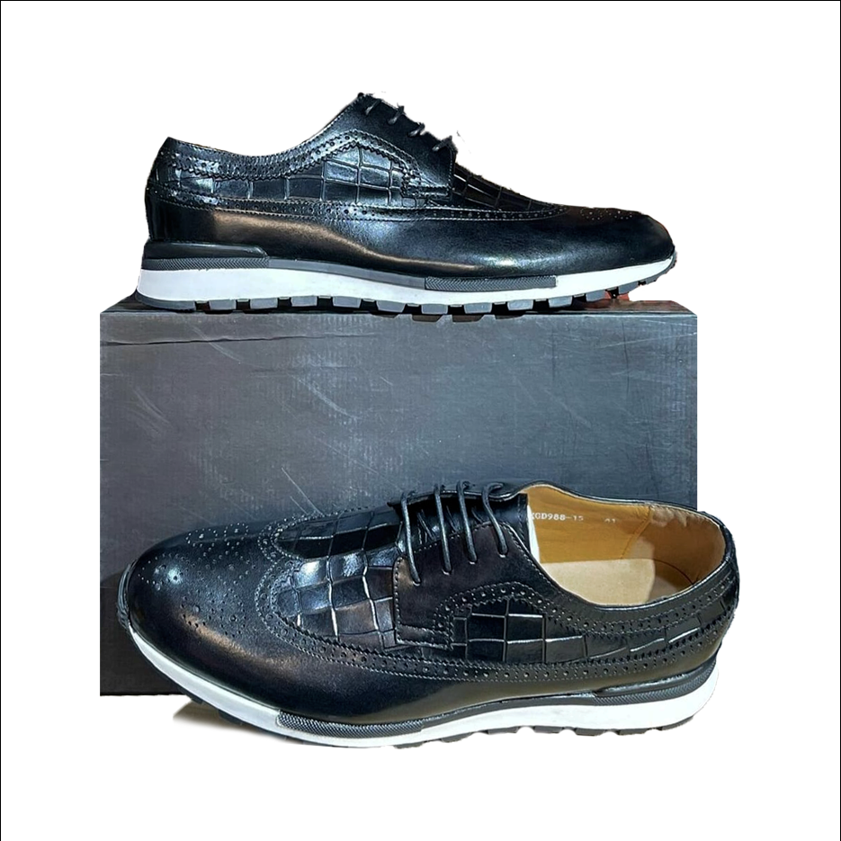 Black Men Laced Sneakers