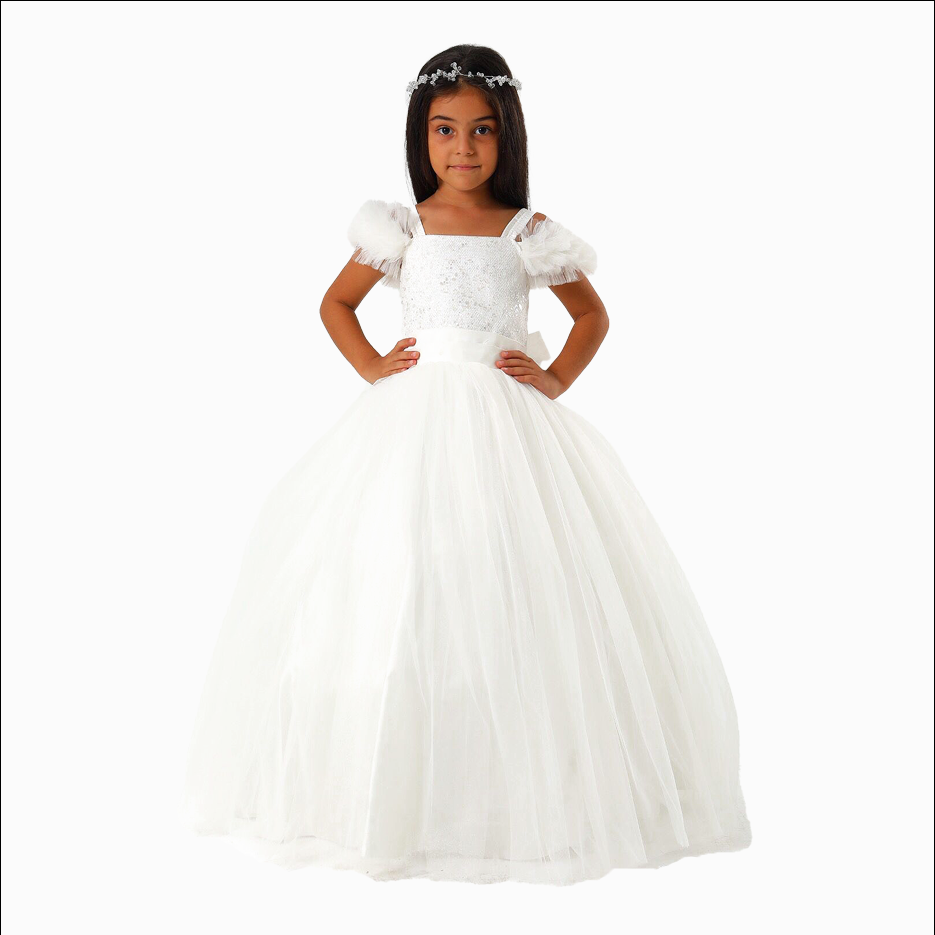 White Girl's Ballgown Dress