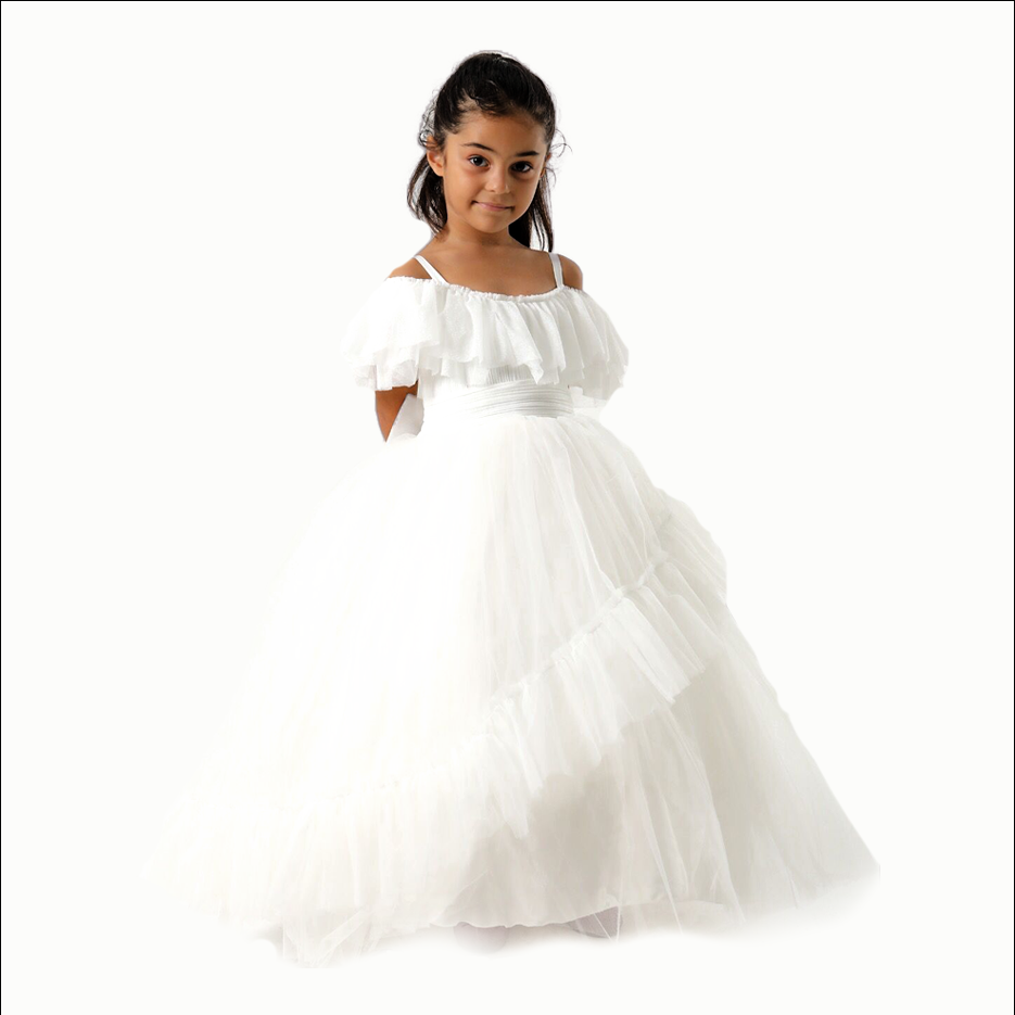 White Girl's Ballgown Dress