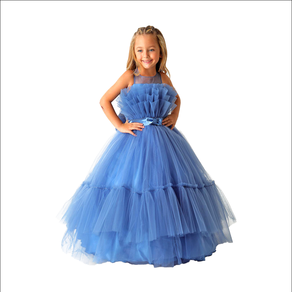 Blue Girl's Ballgown