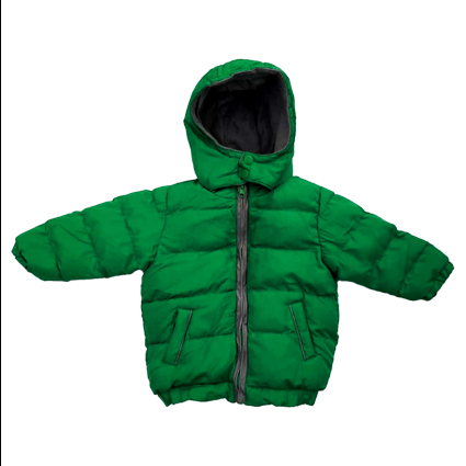 Kids Green Puffy Jacket
