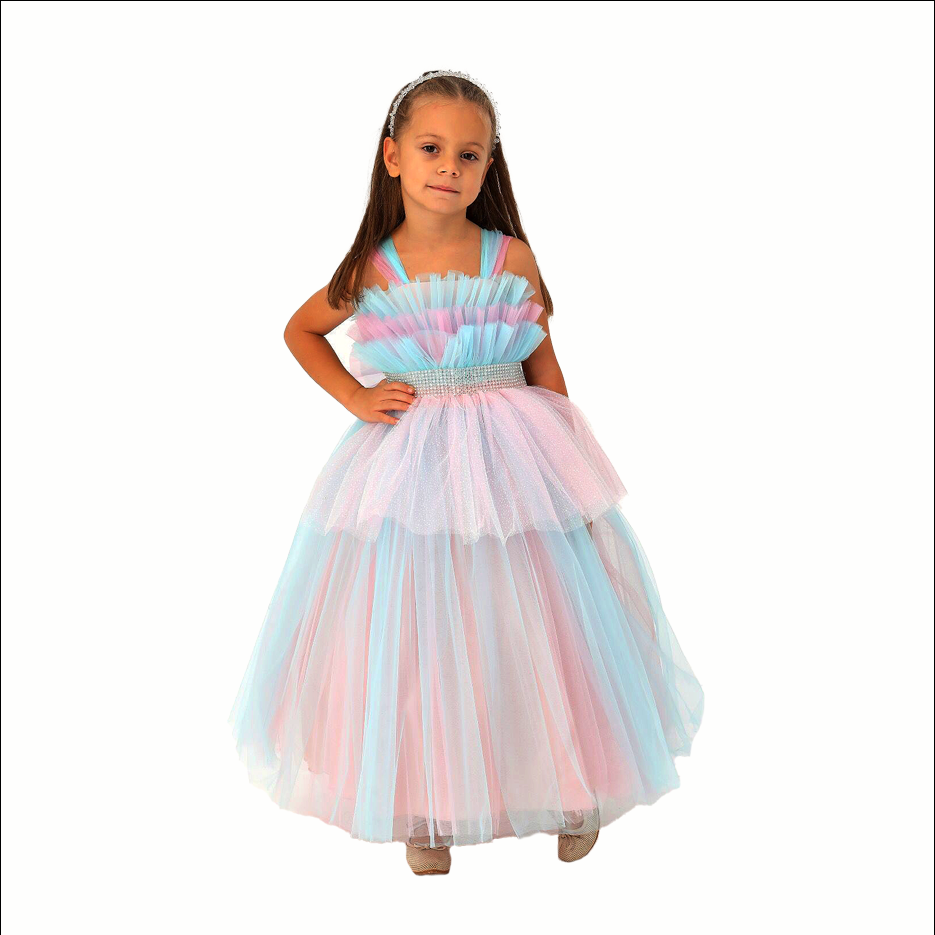 Girls multi-colored ball gown
