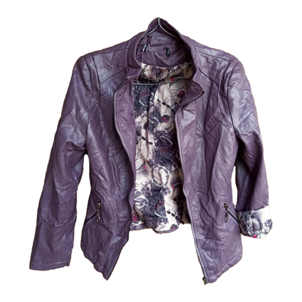 Purple Leather Jacket for women
