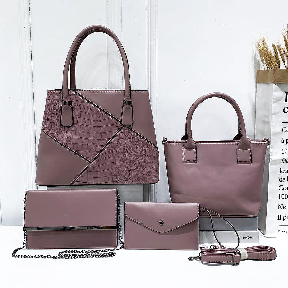 Light purple 4 in 1 Handbag