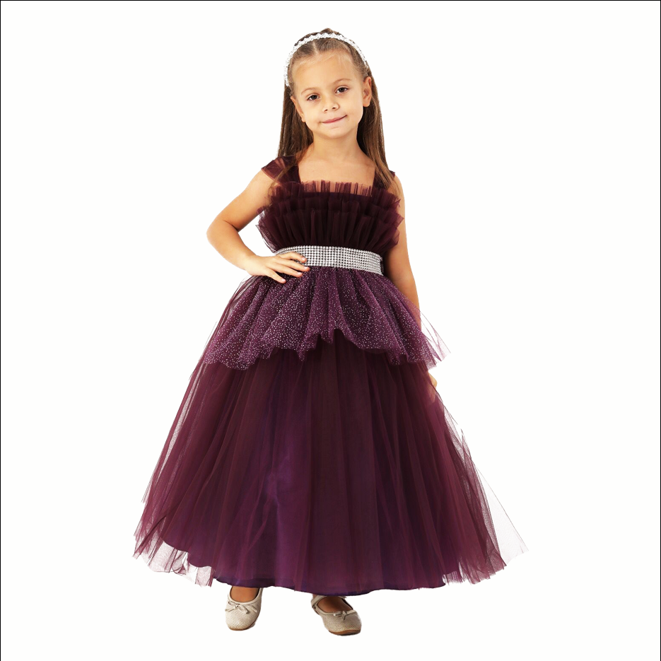 Girls Purple ball gown