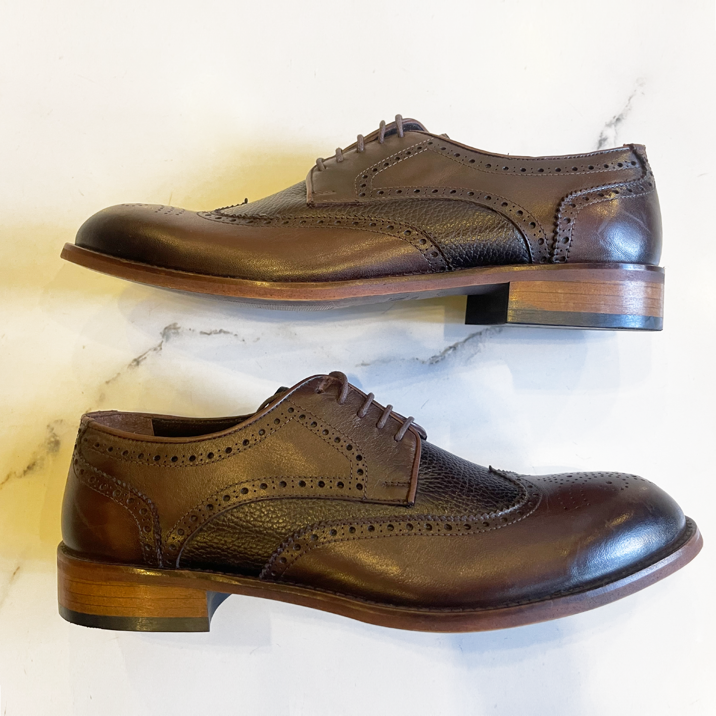 Devine Brown Leather Shoes