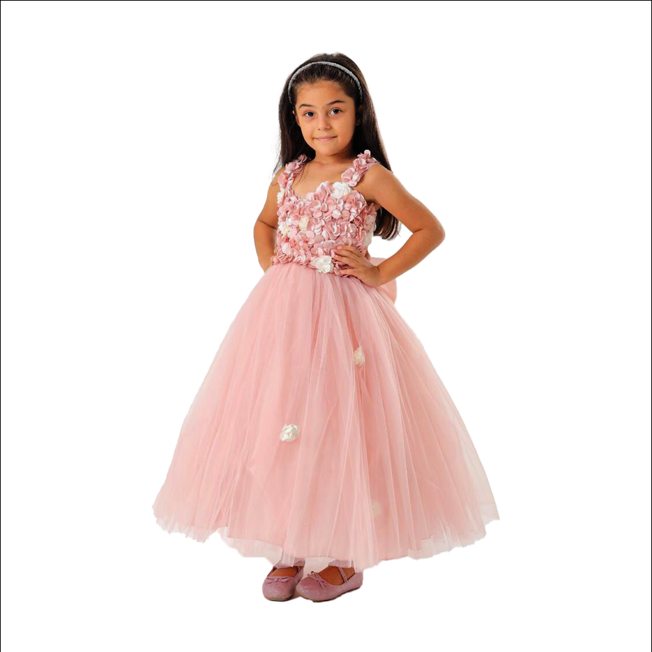 Girl's Pink Balloon Gown