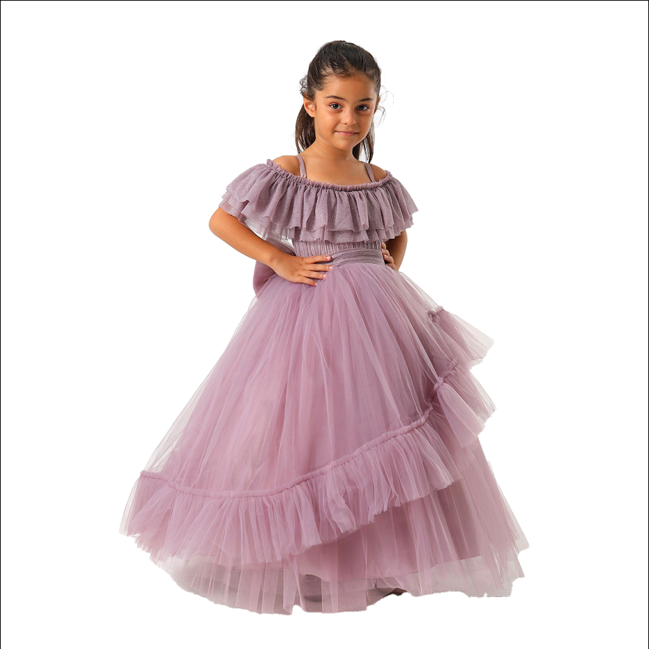 Purple Girl's Ballgown Dress
