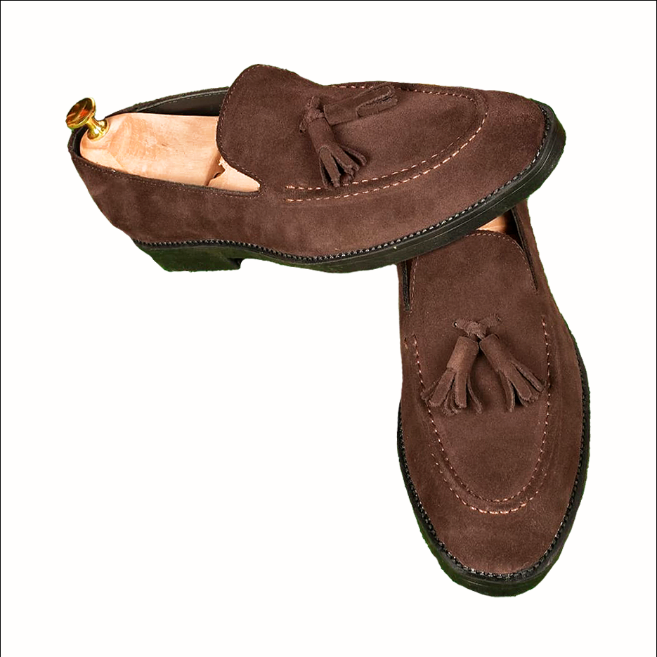 Dark Brown Sued Loafers