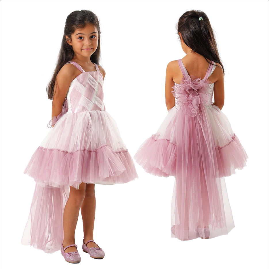 Girl's  High-Low Balloon Gown