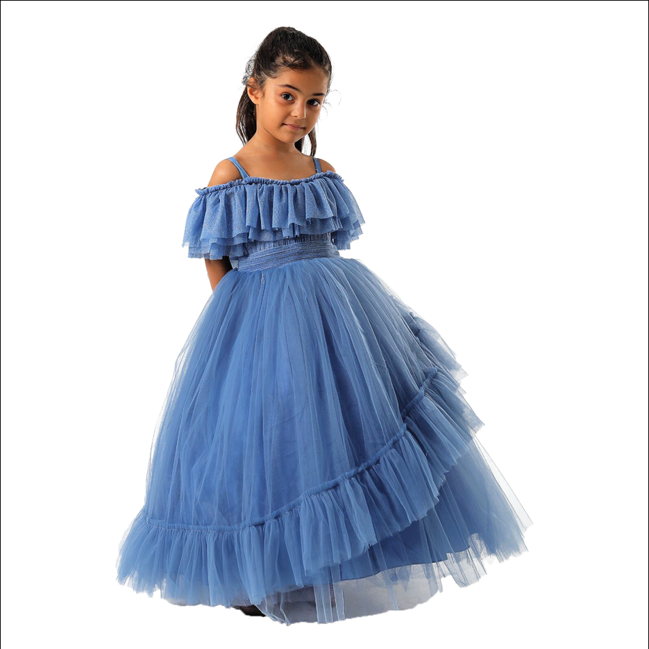 Blue Girl's Ballgown Dress