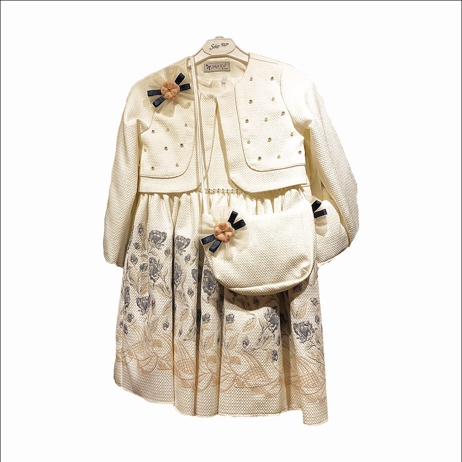 Girl's floral dress with bag