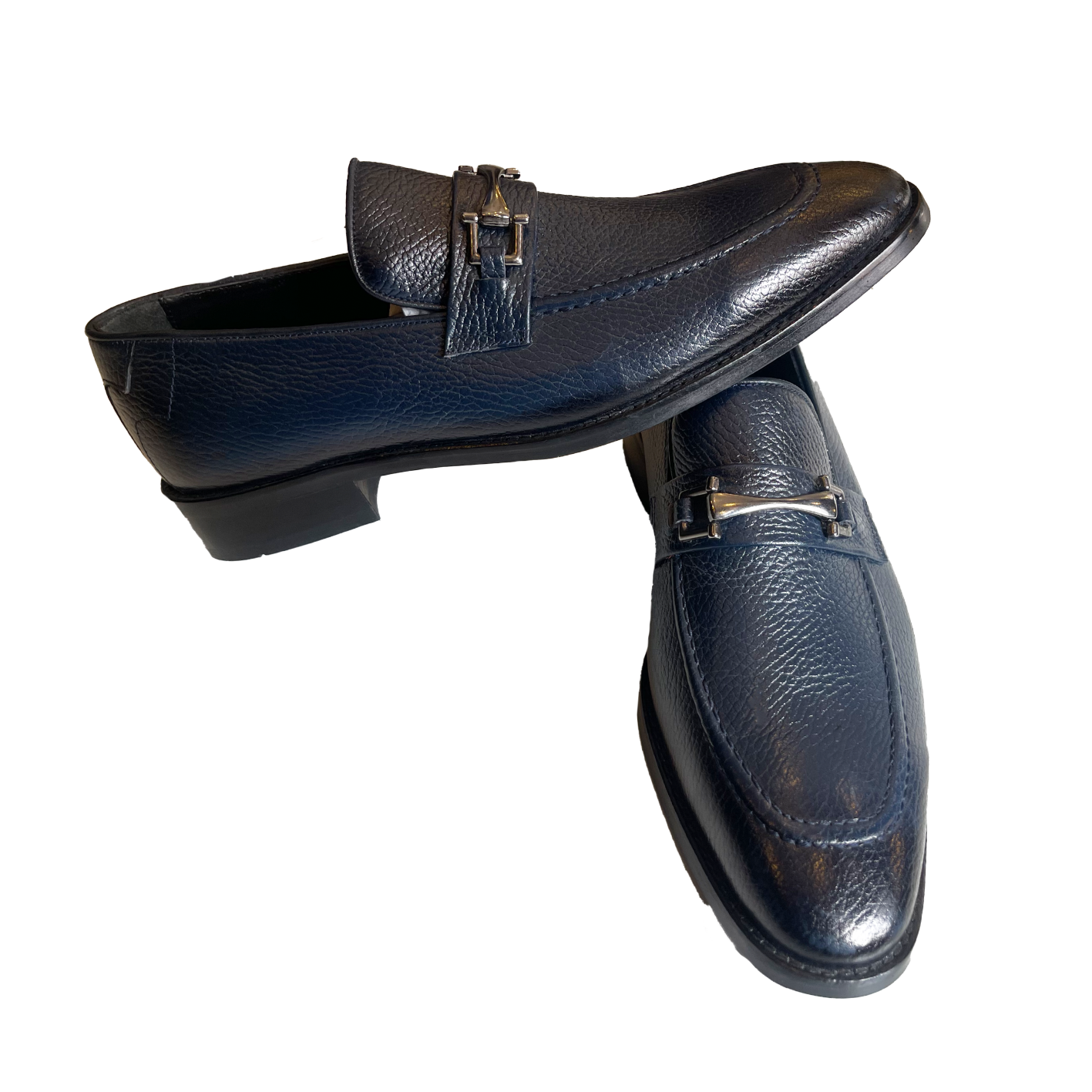 Navy blue Devine Leather Shoes