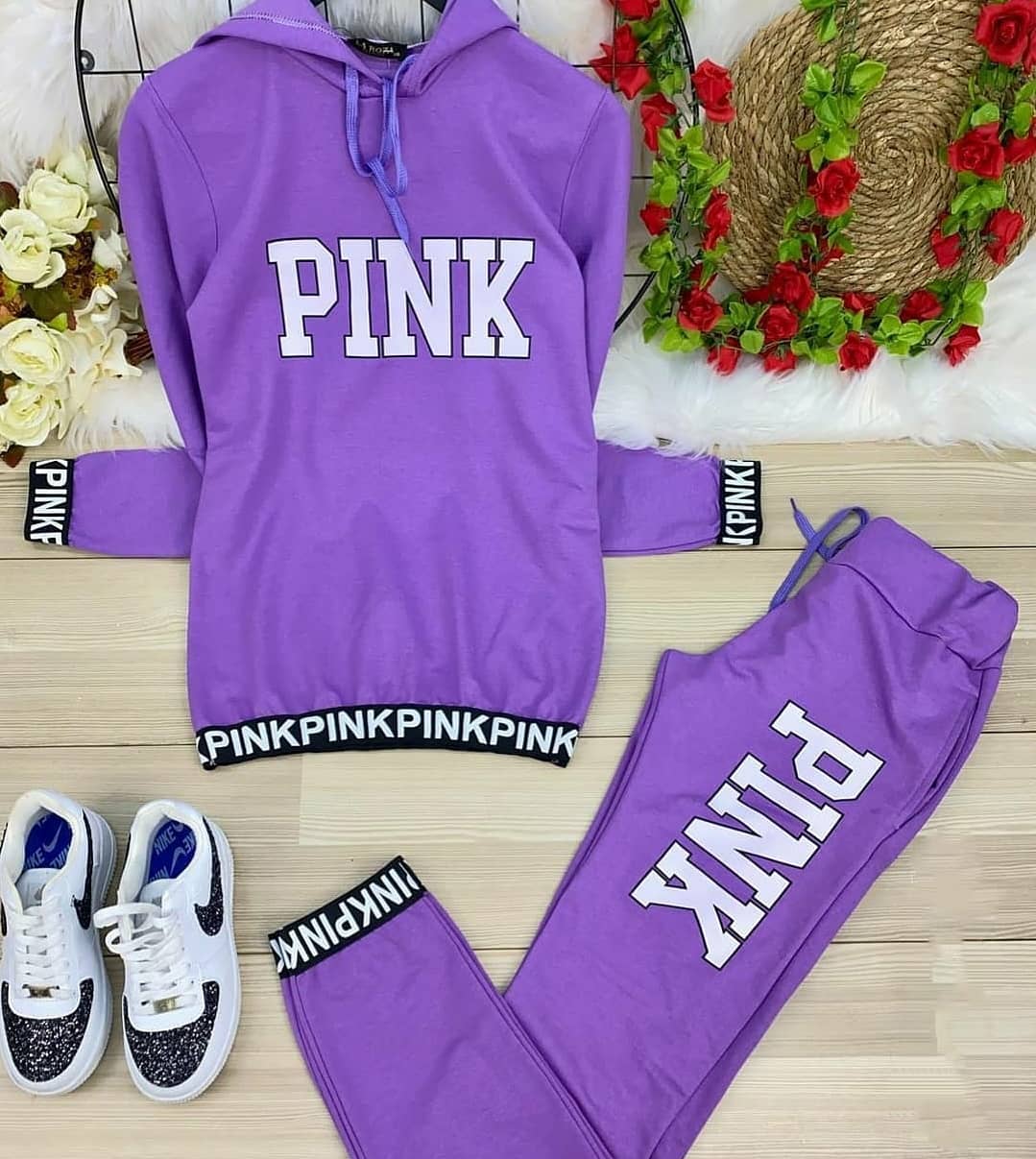 Purple Sweatpants with hoody