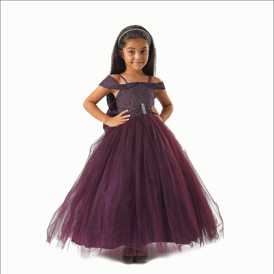 Dark Purple Girl's Ballgown Dress
