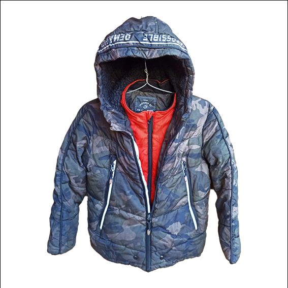 Kids Puffy Camouflage Print jacket