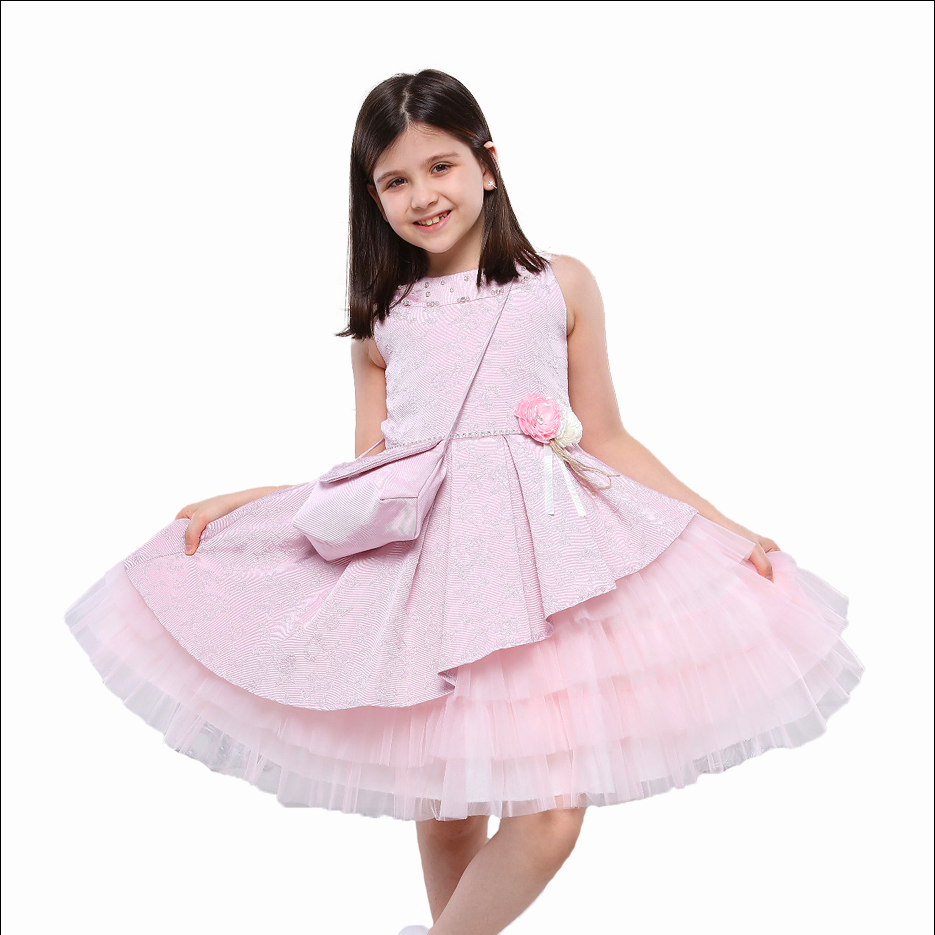 Balloon kids girl's pink dress