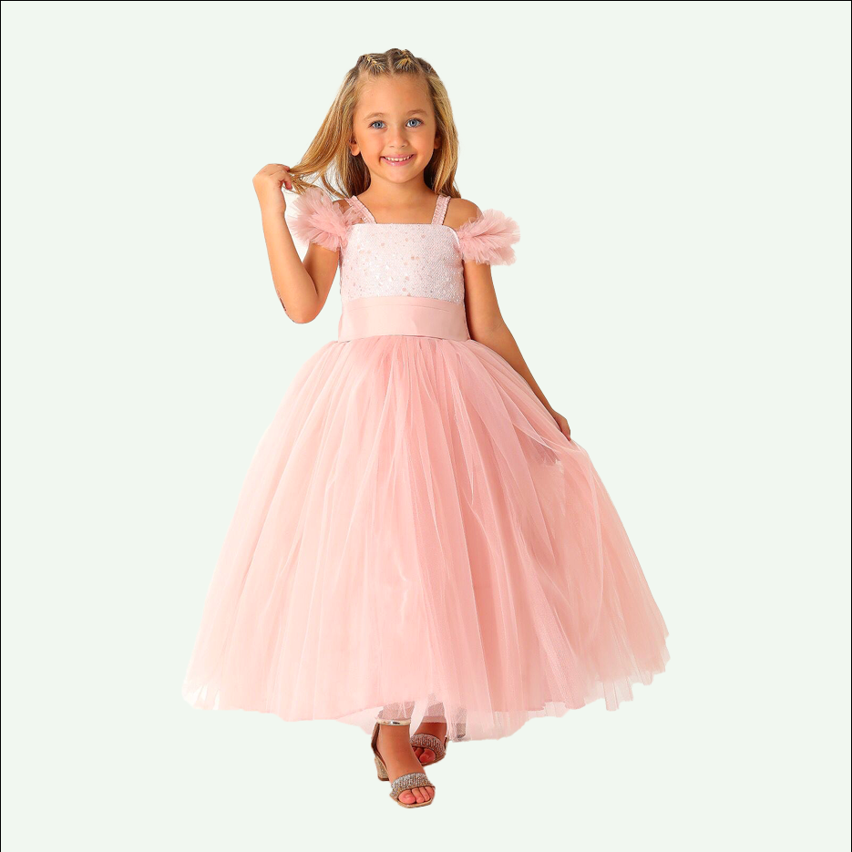 Pink Girl's Ballgown Dress