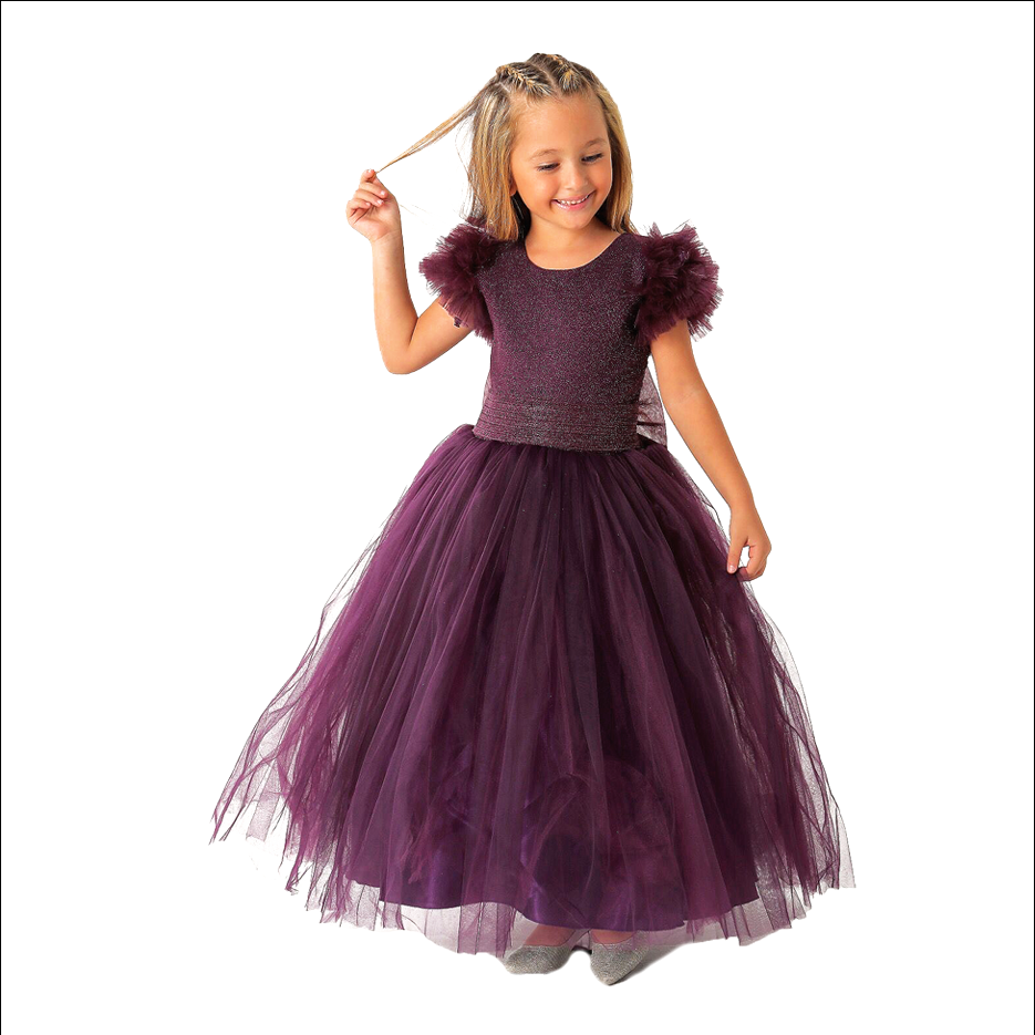 Dark Purple Girl's Ballgown