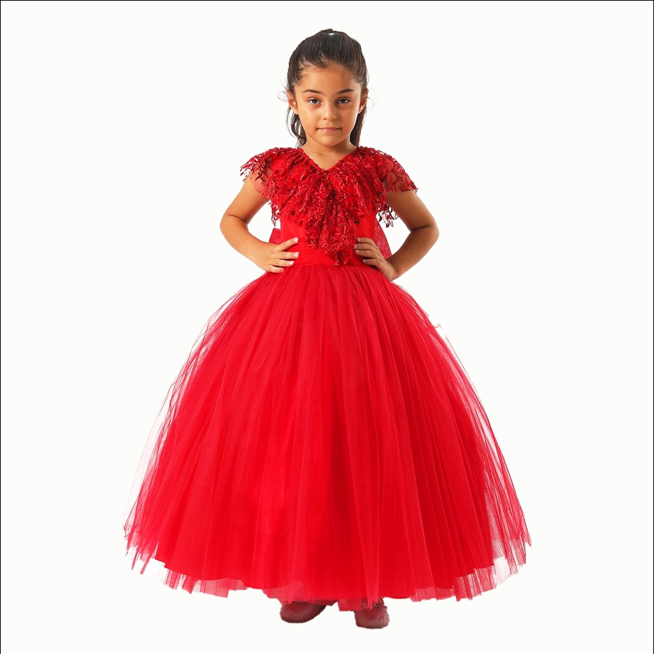 Red Girl's Ballgown Dress