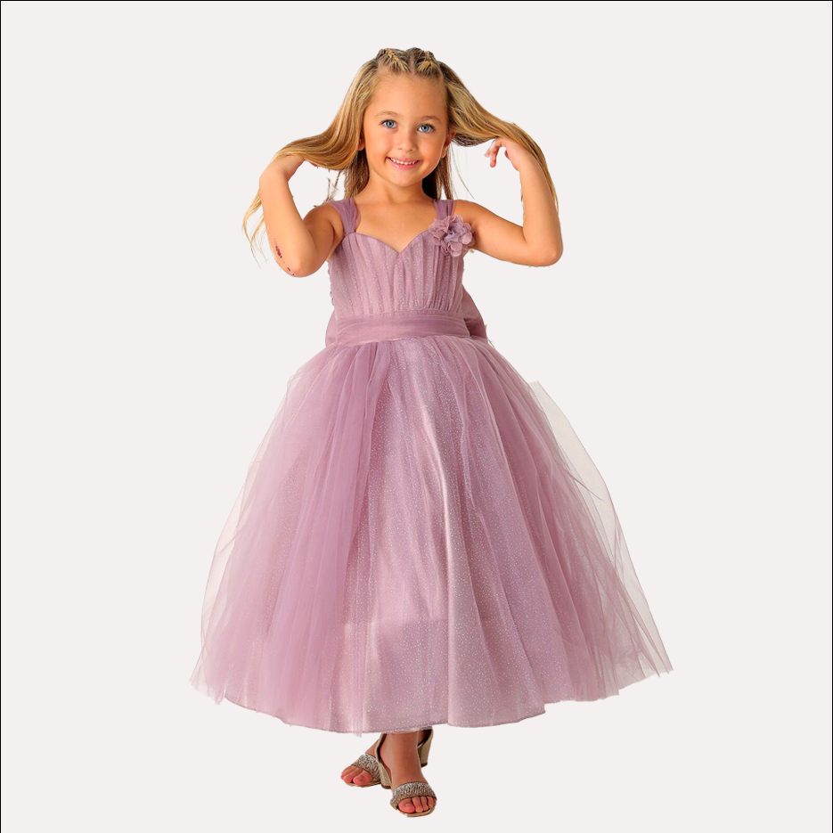 Light Purple Girl's Balloon Dress