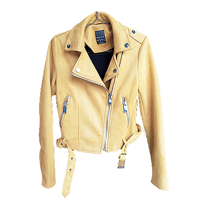 Yellow Leather Jacket for women