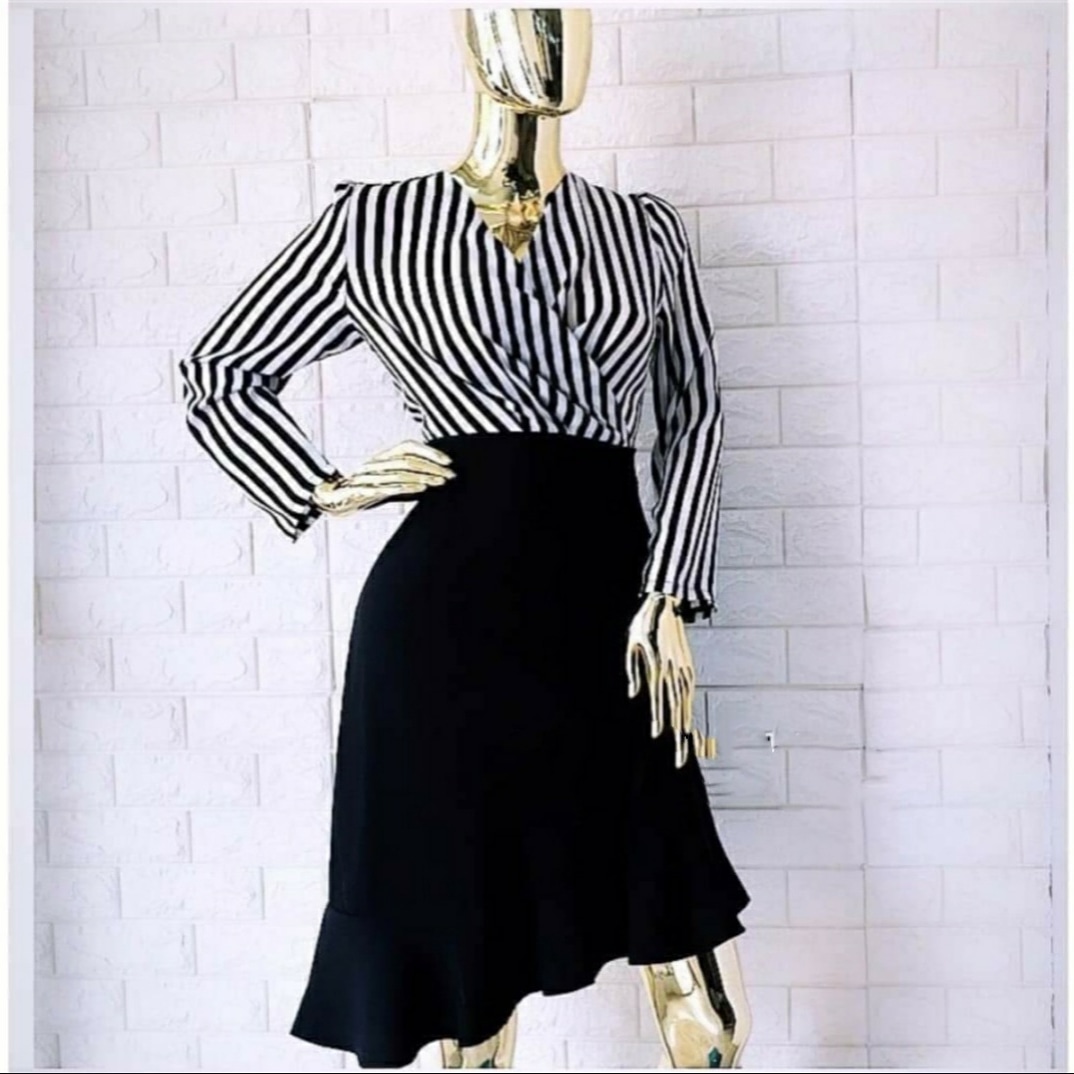 Unstoppable white & black dress