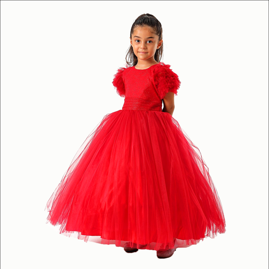Red Girl's Ballgown Dress
