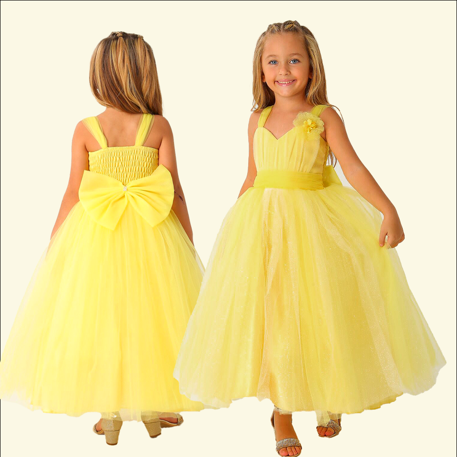 Yellow Girl's Balloon Dress