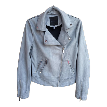 Ash Gray Women Leather Jacket
