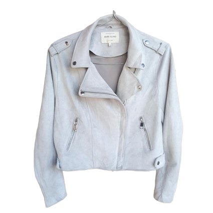White Leather Jacket for women