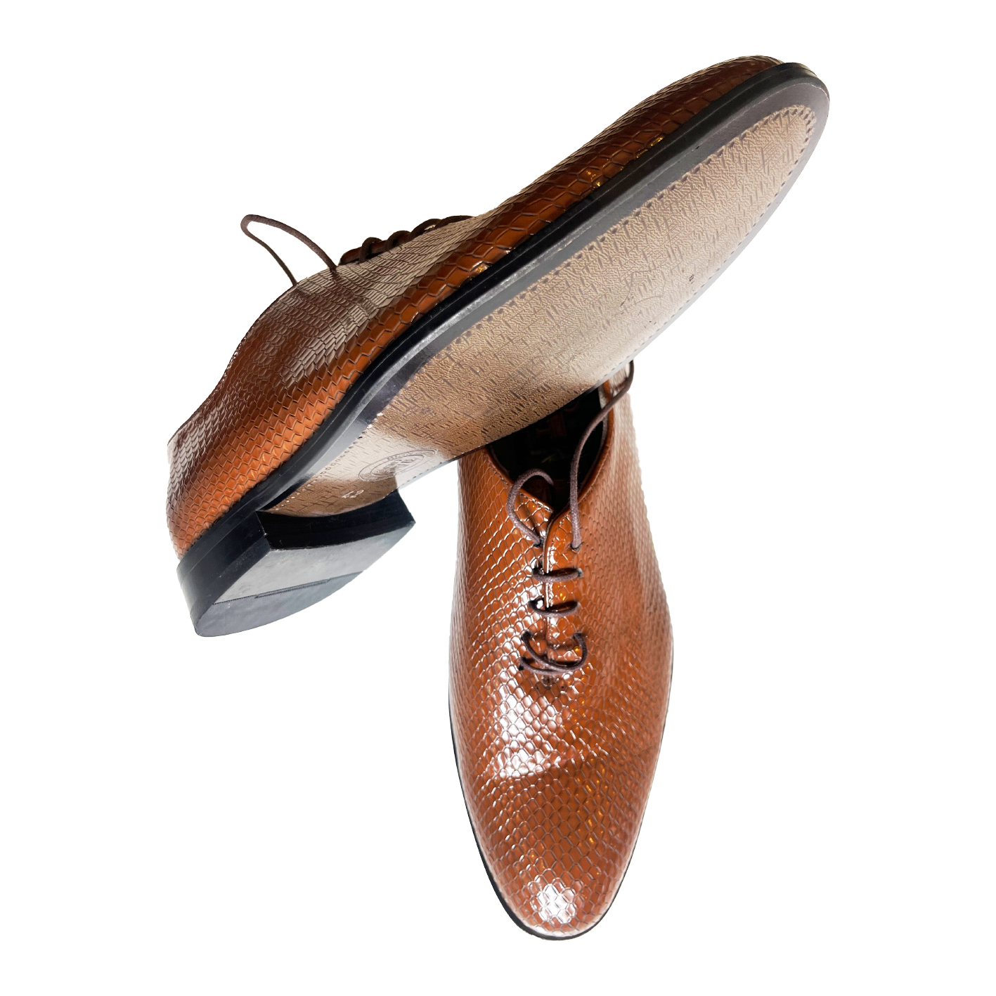 Glossy Brown Leather Shoes