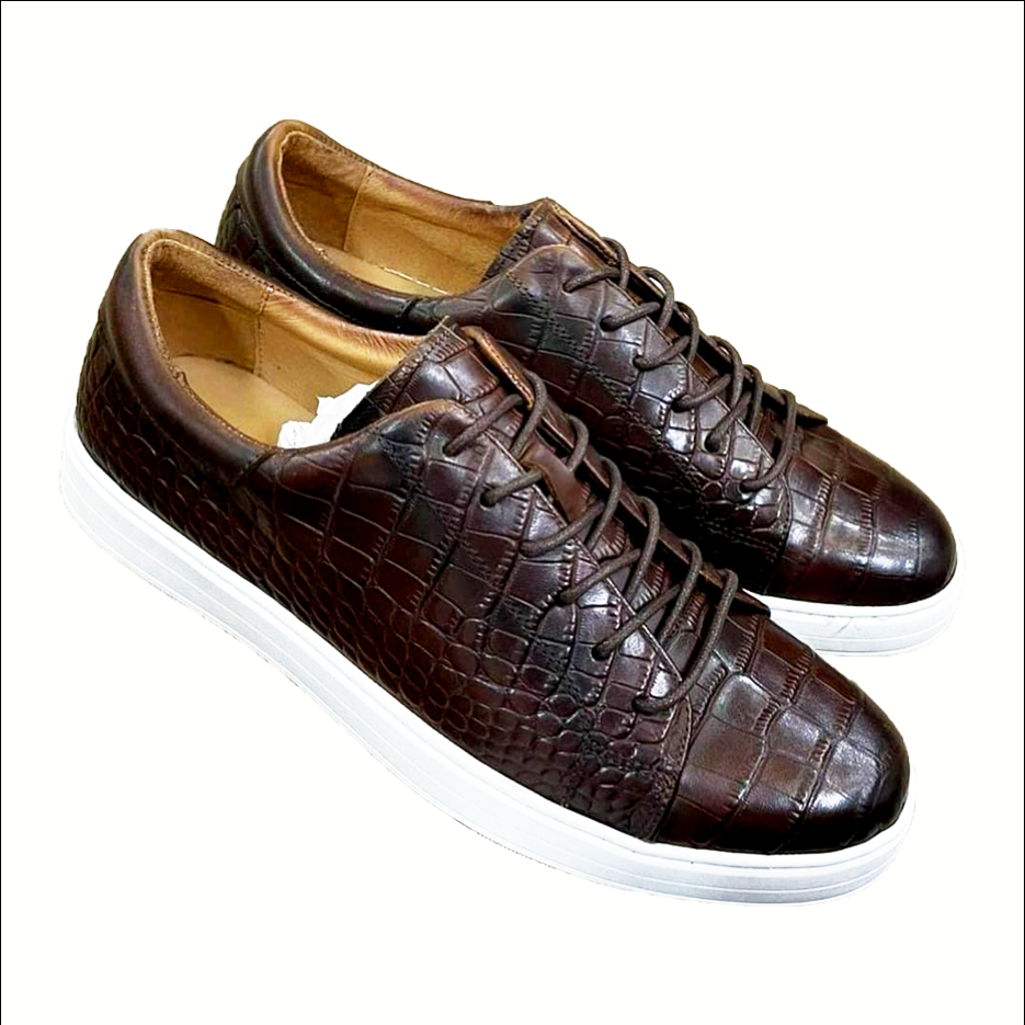 Dark Brown Laced Sneakers