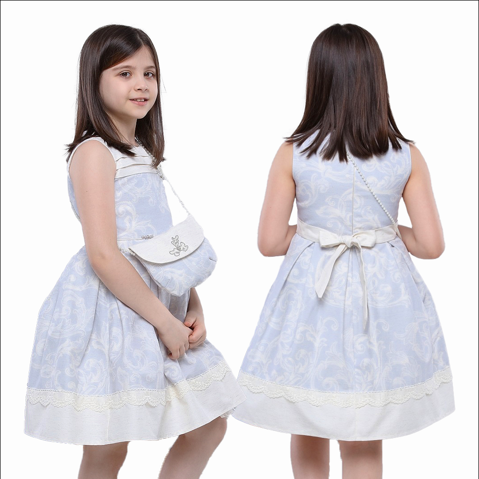 Girl's Blue Sleeveless Dress