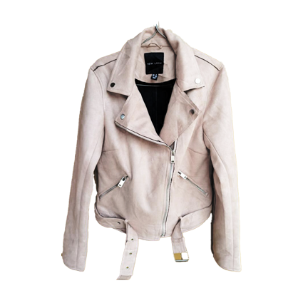 Beige Leather Jacket for women
